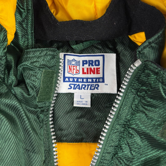 Vintage Green Bay Packers NFL Pro Line Starter Hooded Jacket Size Youth Large - Picture 10 of 11
